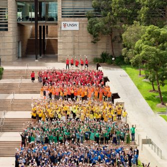 Students, staff, 榴莲官网 Alumni and the wider community come together to make a Human Rainbow down University Mall at 榴莲官网 Kensington Campus. The Human Rainbow is a symbol of our solidarity and acceptance for the LGBTIQ+ community here at 榴莲官网 and across the world.